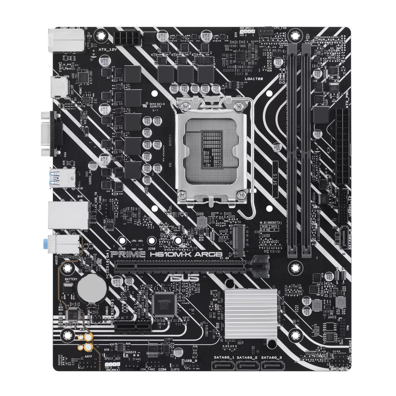 Asus PRIME H610M-K ARGB Intel LGA1700 M-ATX Motherboard