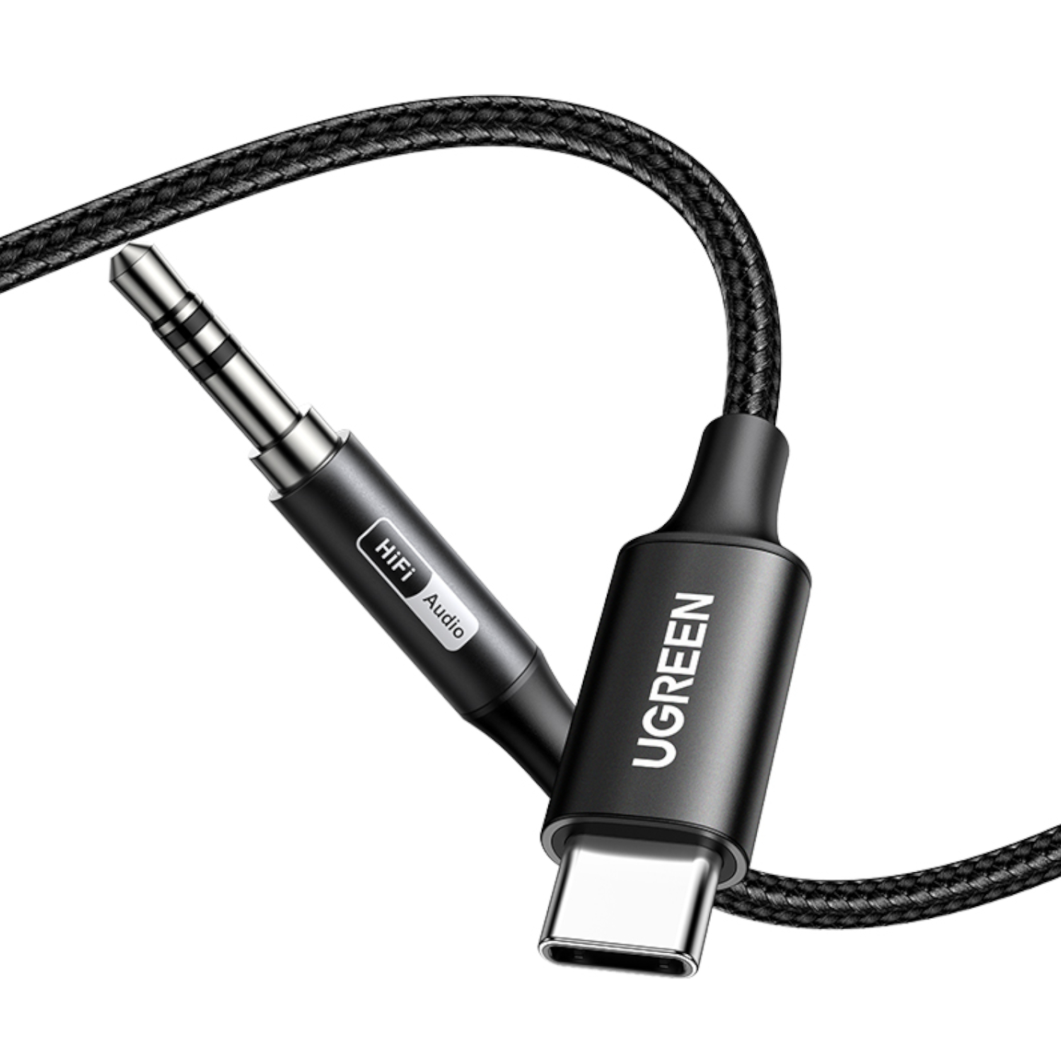 UGREEN USB Type-C to 3.5mm AUX Audio Cable 2M – Black