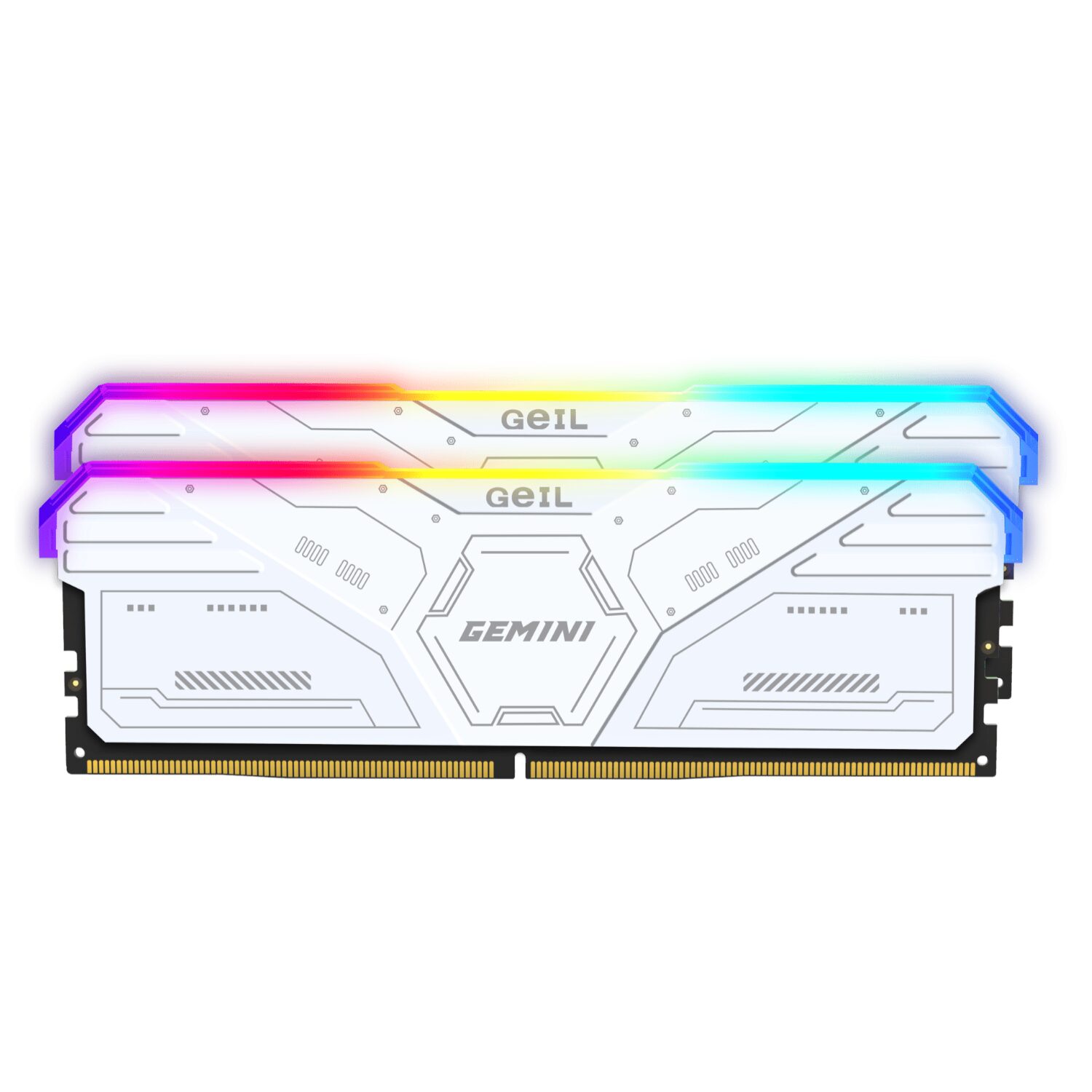 Geil Gemini RGB 64GB KIT(2X32GB) 6000MHz DDR5 Desktop Gaming Memory – White
