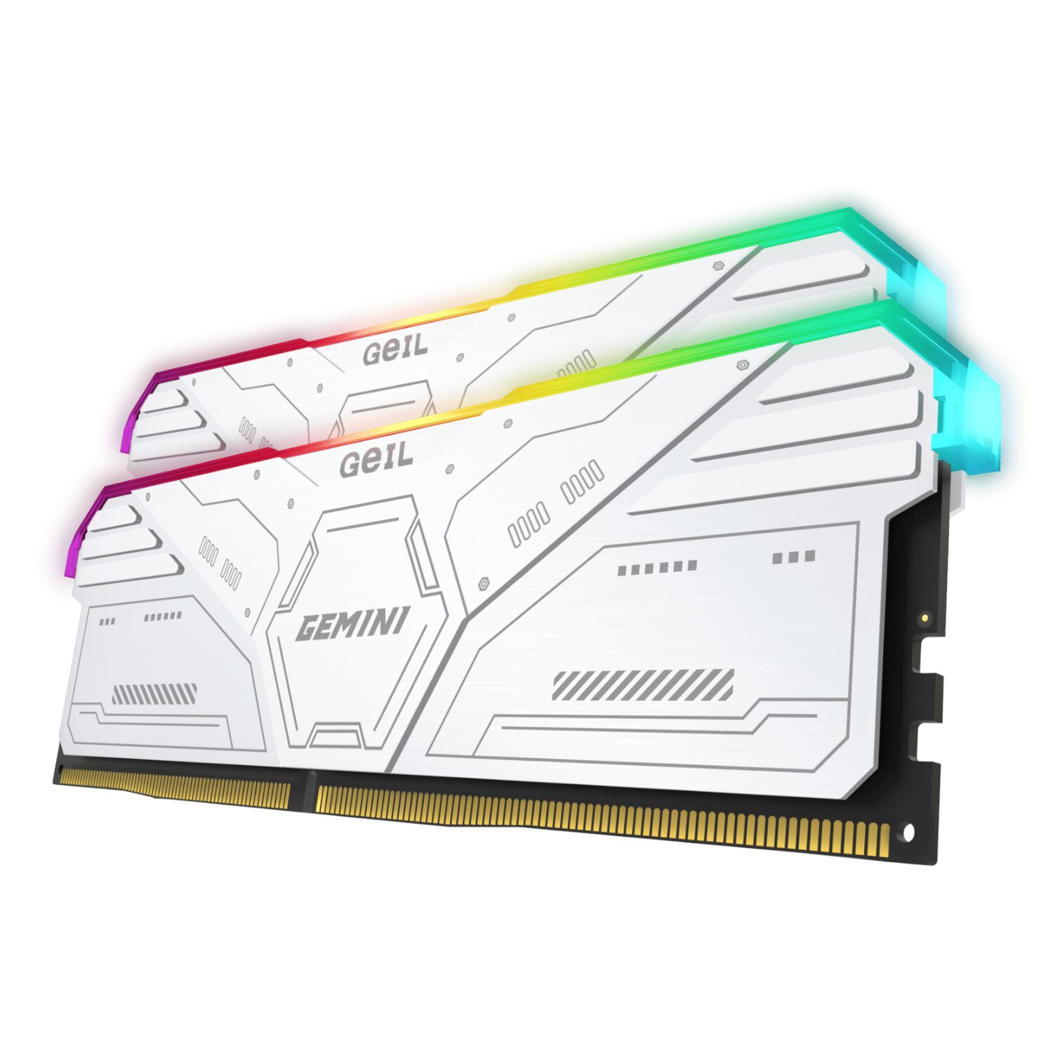 Geil Gemini RGB 64GB KIT(2X32GB) 6000MHz DDR5 Desktop Gaming Memory – White