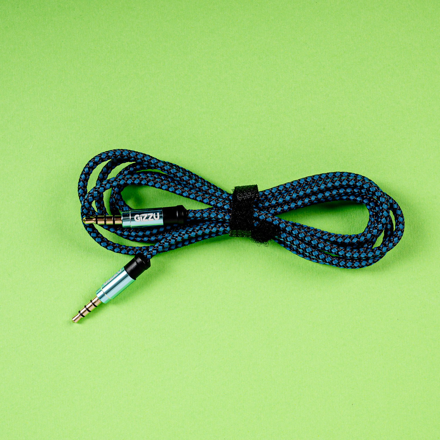 Gizzu 3.5mm AUX Cable 1.5m – Black/Blue