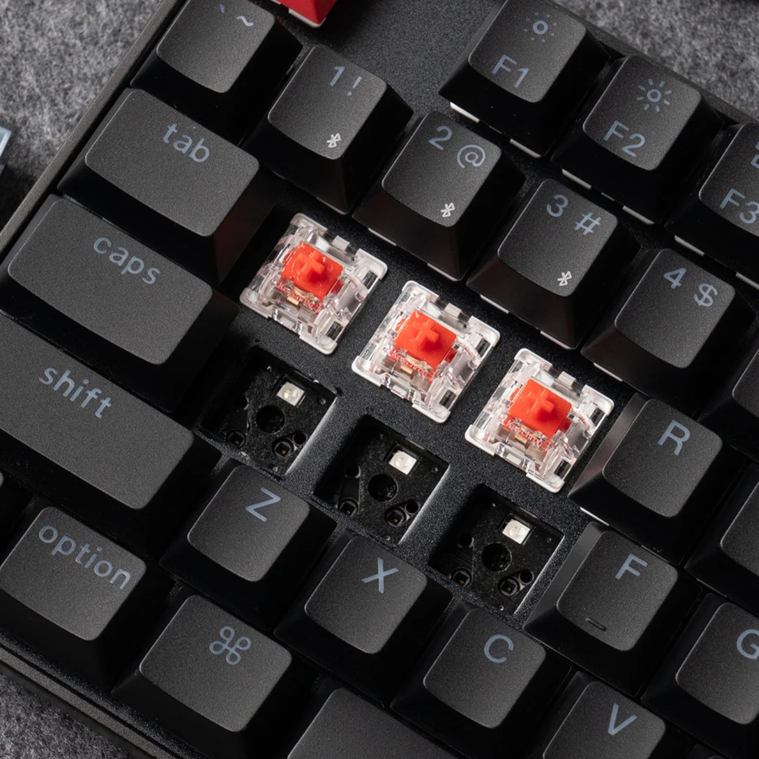 Keychron K8 QMK 80% TKL Wireless Mechanical Keyboard V2 Red Switches – Black