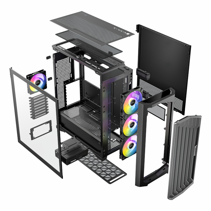 Antec Performance FT1 E-ATX |ATX |M-ATX | ITX ARGB Full-Tower Gaming Chassis – Black