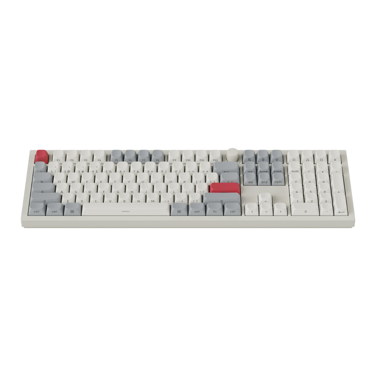 Keychron Q6 Max QMK/VIA Wireless Custom Mechanical Keyboard OSA Gateron Red Jupiter Switches – Shell White
