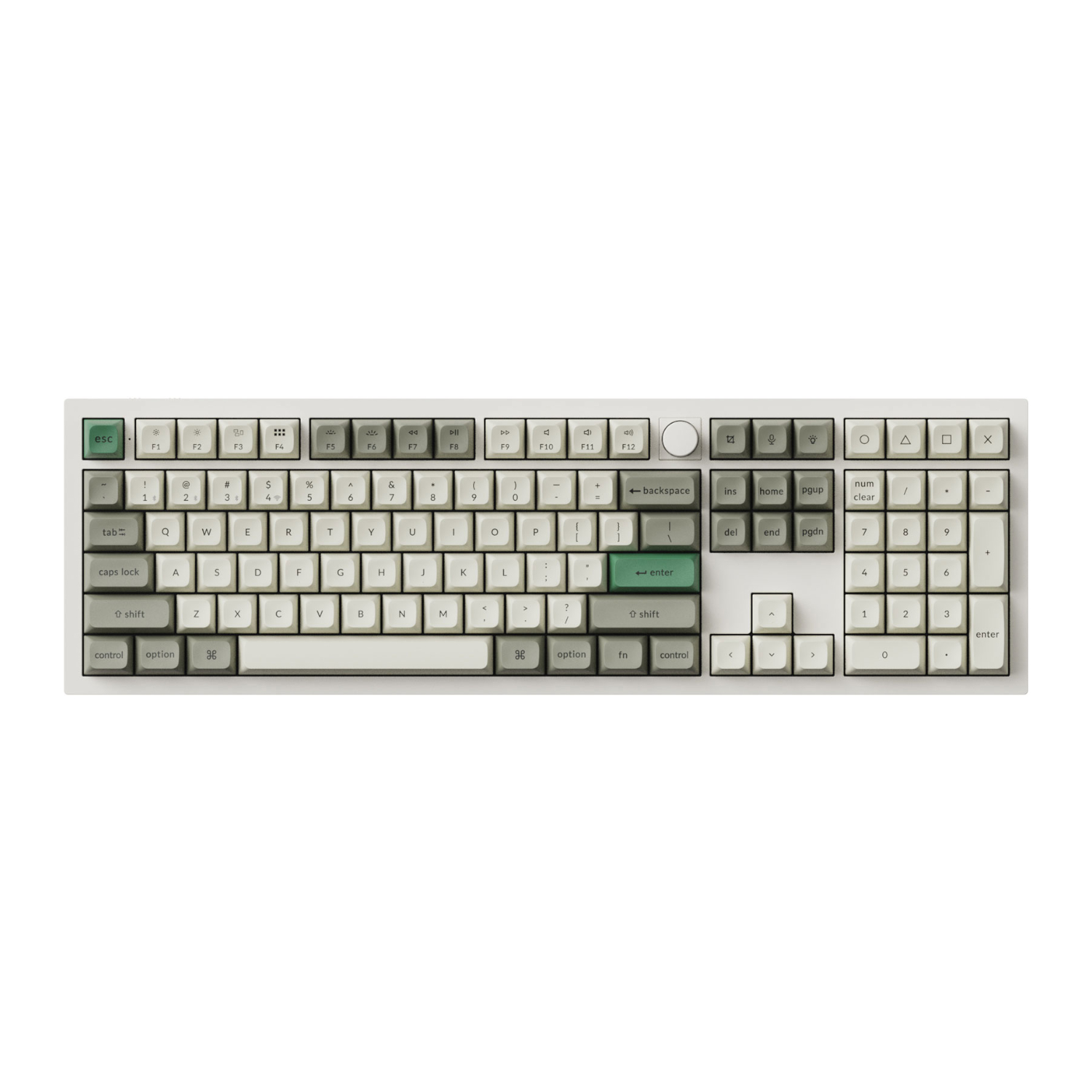 Keychron Q6 Max QMK/VIA Wireless Custom Mechanical Keyboard KSA Gateron Red Jupiter Switches – Shell White